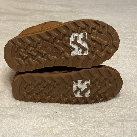 BearPaw Boys Fuzzy Sheepskin Boots - Size 1 - Picture 3 of 3